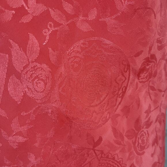 Vintage Victoria's Secret Gold Label Slip Textured Floral Salmon Pink Medium - Picture 8 of 8